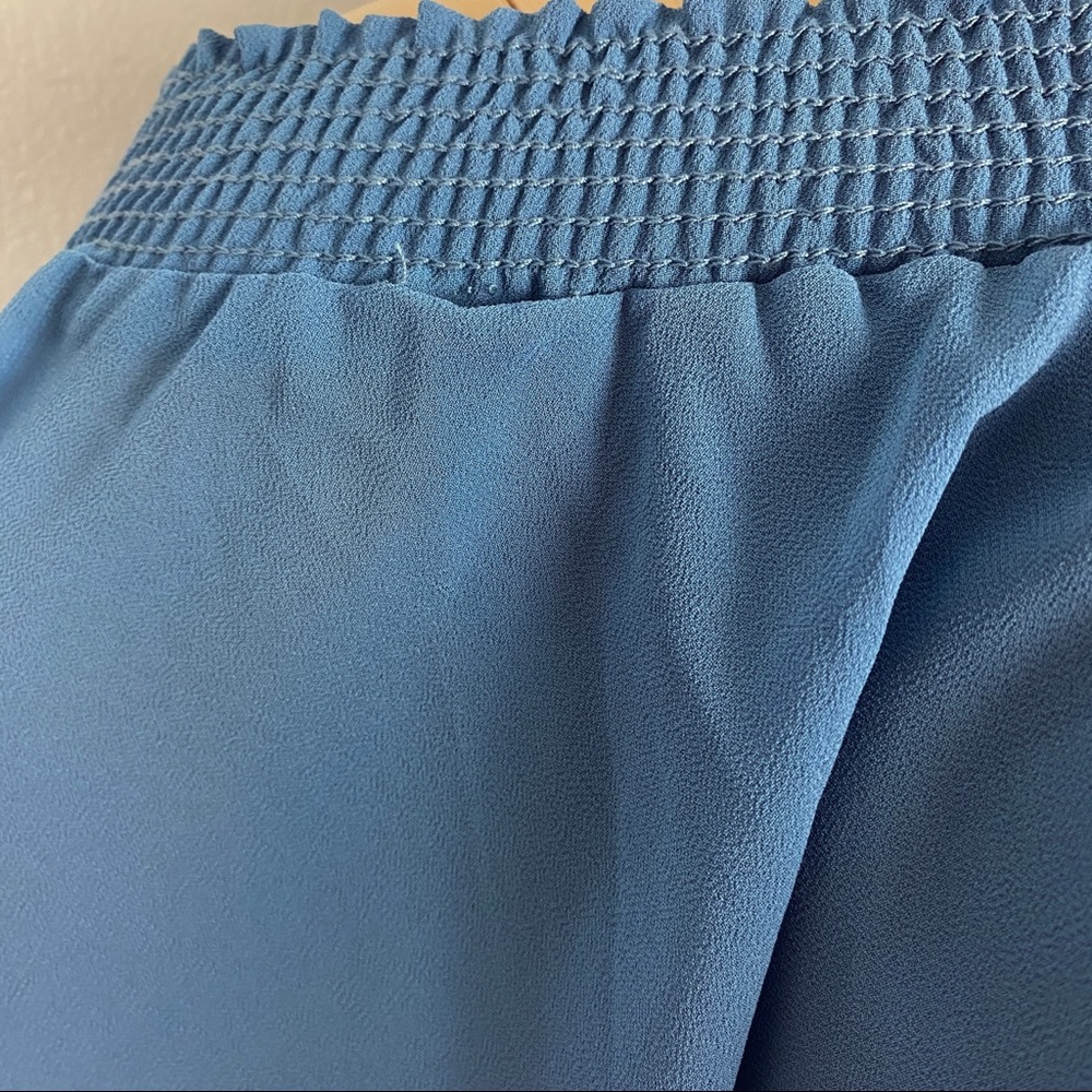SHOW ME YOUR MUMU BLUE OFF-THE-SHOULDER FLOWY RUFFLE MAXI DRESS - Picture 4 of 9